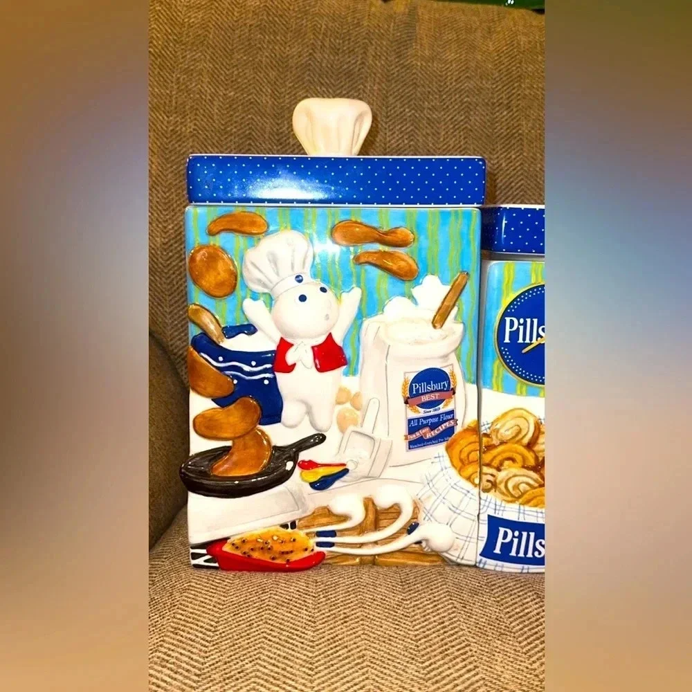 VTG The Pillsbury Doughboy/Danbury Mint 2000 Complete Canister Set Collection - Picture 4 of 15
